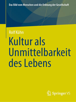 cover image of Kultur als Unmittelbarkeit des Lebens